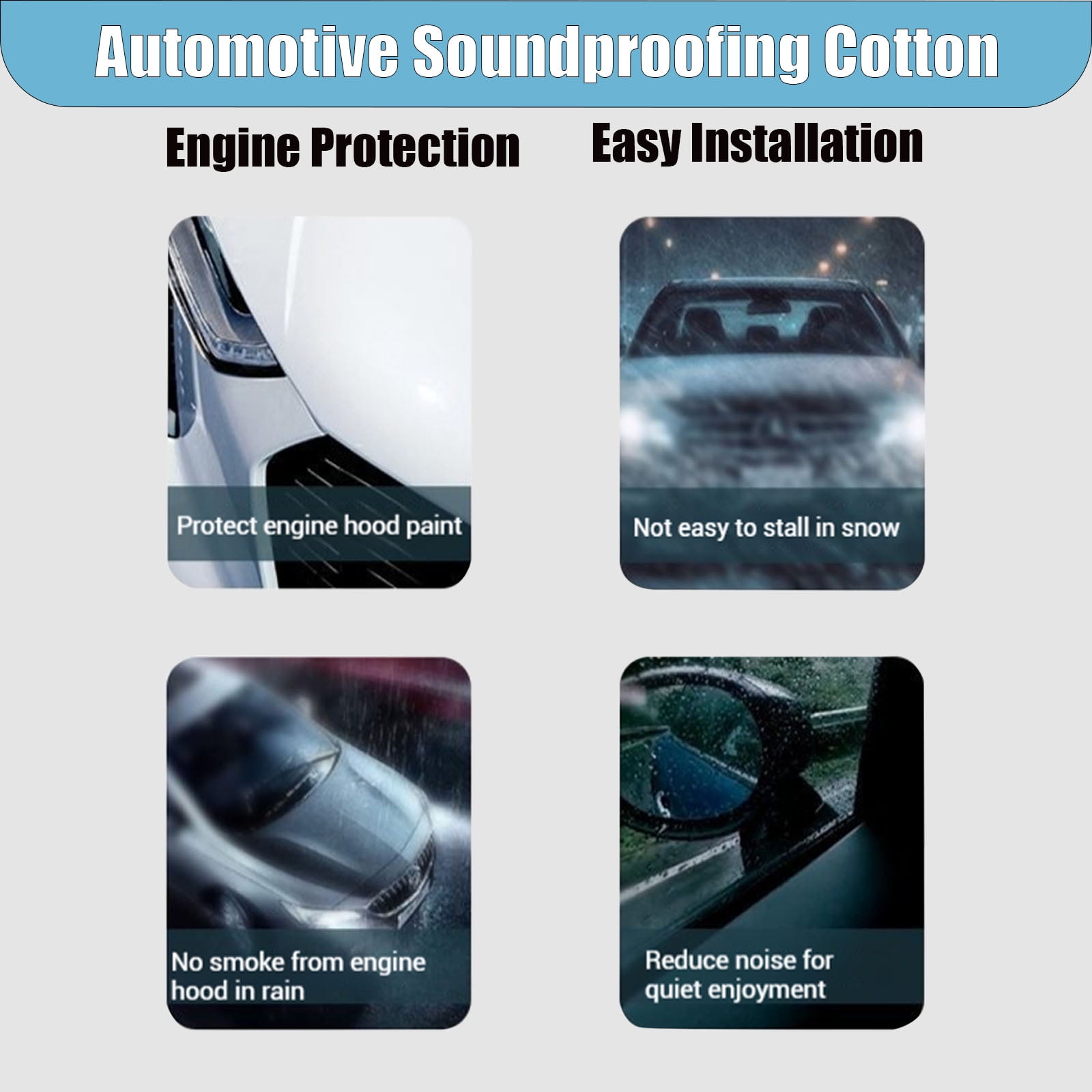 Car Engine Insulation Cotton, Front Engine Hood Sound Heat Insulation Cotton For Honda Accord 2003-2022, Soundproof Car Accessories-03-07Seventh generation