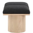 thumbnail image 4 of Meridian Furniture Pavilion Black Boucle Fabric Bench, 4 of 8
