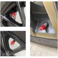 thumbnail image 3 of Car Wheel Tire Valve, 4 Pack Handmade Crown Crystal Rhinestone Car Stem Air Caps Cover, Attractive Dustproof Bling Car Accessories, Universal for Most Vehicles-Crown, Scarlet, 3 of 4