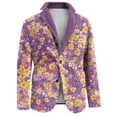 thumbnail image 5 of Dwelliawo Easter Mens Casual Blazer Tweed Sport Long Sleeve Suit Jacket Corduroy Graphic Printed Wear Coat Single Breasted Notched Lape Casual Mens Blazer Casual Business Blazer Light Purple S, 5 of 5