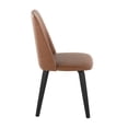 thumbnail image 3 of LumiSource Toriano Faux Leather And Wood Dining Chairs, Camel/Black, Set Of 2 Chairs, 3 of 8