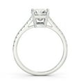 thumbnail image 3 of Dash Jewel 2.1 Ct Princess Cut Lab Created Diamond Engagement Ring – Cluster Style – 14K White Gold Plated – Perfect Graduation or Celebration Gift, 3 of 4