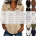 thumbnail image 3 of Neewe Womens Button Down Shirts Plain Lapel 3/4 Sleeve Tops Elegant Dressy Blouses Business Casual Outfits, 3 of 5