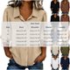 thumbnail image 3 of Neewe Womens Button Down Shirts Plain Lapel 3/4 Sleeve Tops Elegant Dressy Blouses Business Casual Outfits, 3 of 5