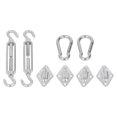 thumbnail image 1 of Awning Installation Set, 304 Stainless Steel Rustproof Sunshade Hardware Kit Oxidation Resistant 5mm Hooks Carabiners  for Rectangle and Square Shade Sails, 1 of 7