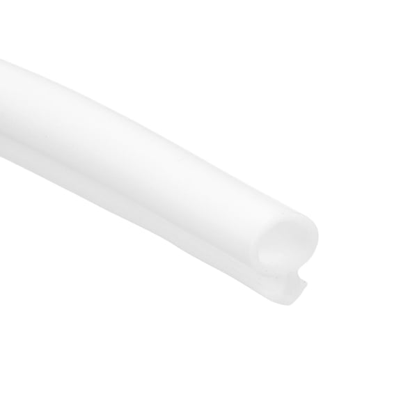 Uxcell Kerf Weather Stripping Seal Strip (19.68ft x 5/16") - Bulb Bubble Kerf Noise Reduction Rubber Flange Window Weatherstrip Seal for Door Frame Windows Card Slot, White