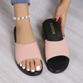 thumbnail image 5 of Xfvqtps Slide Sandals Women Micro Wedge Low Heel Open Toe Suede Soft Sole Comfortable Non Slip Breathable Summer Beach Sandals Pink, 5 of 7