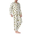 thumbnail image 2 of Fotbe Cute Little Bee Pijama de Hombre con Estampado de Manga Larga, Conjunto de 2 Piezas, Ropa de Dormir Suave y Cómoda con Bolsillos-Small, 2 of 7