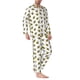 thumbnail image 2 of Fotbe Cute Little Bee Pijama de Hombre con Estampado de Manga Larga, Conjunto de 2 Piezas, Ropa de Dormir Suave y Cómoda con Bolsillos-X-Large, 2 of 7