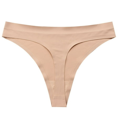 

women s Exotic Lingerie Large Size Traceless Low Waist Ice Silk Underwear T-Pants