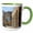 Green/White, variant on 3drose, Morocco. Stone Columns and Arches at the Roman Ruins of Volubilis., 11oz Two-tone Red Mug