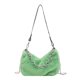 thumbnail image 2 of Bolsa Bandolera de hombro de felpa de otoño para mujer, cadena sólida, vagabundo para axilas (verde) JShteea Para Estrenar, 2 of 7