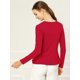 thumbnail image 5 of Cardigan Dobladillo Rizado Allegra K RebeDe Punto rojo M, 5 of 6