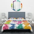 thumbnail image 2 of Designart 'Circle Abstract Colorfields' Geometric Duvet Cover Set, 2 of 4