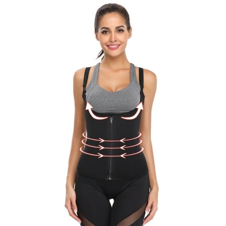 

Women Zipper Body Shaper Bodysuit Firm Control Shapewear Motion Abdominal Band Corset