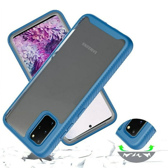 Samsung Galaxy S21 Plus (6.7") Case Transparent Clear Dual Layer Rugged Bumper Frame Hybrid Shockproof Rubber TPU ,Xpm Phone Cover for Galaxy S21 Plus - Blue