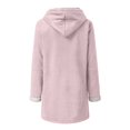 thumbnail image 4 of yardsong Women's Pea Coats for Winter Hoodies Fleece Jackets Soft Fuzzy Long Outwear Casual Sherpa Jacket Horn Button Overcoats Pink,XXXXXL, 4 of 8