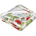 thumbnail image 4 of Strawberry Throw Blanket Hand Drawn Strawberry Soft Cozy Flannel Lightweight Warm Travel Couch Blankets for Bed Living Room Decor Gifts for Kids Adults 50""x40"", 4 of 6