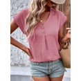 thumbnail image 3 of Blouse Décontractée en Coton à Manches Longues pour Femmes Noire, 3 of 5