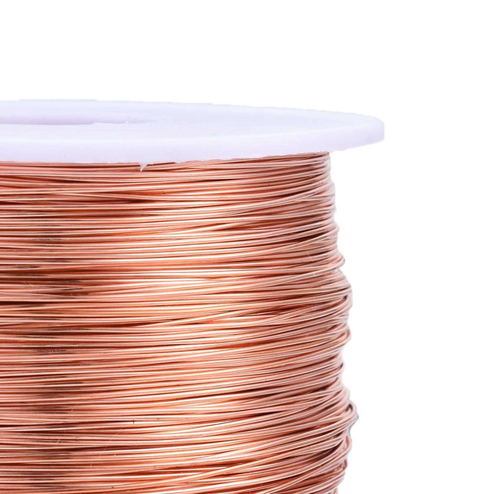 1000gs Bare Round Copper Wire Raw Copper Wire Copper Jewelry Craft Wire Original color 22 Gauge 0.6mm about 1279.52 Feet(390m)/1000g