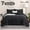 Black, variant on 7pcs Comforter Set Full Size Orange - Bed In A Bag Set, Bedding Sets With Box Stitches All Season Quilted Comforter