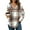Brown plaid, variant on TEMOFON Women V Neck Plaid Hoodies Womens Fashion Tops Pullover Oversized Hoodies Long Sleeve Drawstring Hoodies Loose Fit
