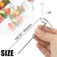 thumbnail image 2 of ABCISI Metal Skewers,Stainless Steel Standing Kebab Skewers Air Fryer Skewers,Reusable BBQ Accessories Vertical Skewer Sticks for Fruit Meat BBQ Kabob,18 Pieces,4Inches, 2 of 6