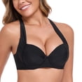 thumbnail image 4 of RELLECIGA Women's 3/4 Molded Cup Push Up Underwire Bikini Top, 4 of 7