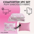 thumbnail image 2 of Urban Shop 3-Piece Textured Pink Sunburst Comforter Set, Full/Queen, 2 of 7