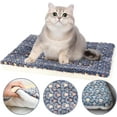 thumbnail image 4 of Cozy Calming Cat Blanket Dog Blanket: 5 Sizes Flannel Cloth Self Warming Cat Mat, Ultra Soft Pet Beds for Small Medium Large Pet Dogs, Reversible Fleece Dog Crate Kennel Mat Cat Bed Liner (A, XS), 4 of 9