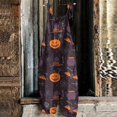 thumbnail image 1 of Women's Jumpsuit Halloween Print Casual Loose Vintage Shoulder Strap Cotton Linen, 1 of 3