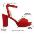 thumbnail image 6 of Journee Womens Nairri Vegan Leather Platform Heel Dress Sandals, Widths Available, 6 of 10