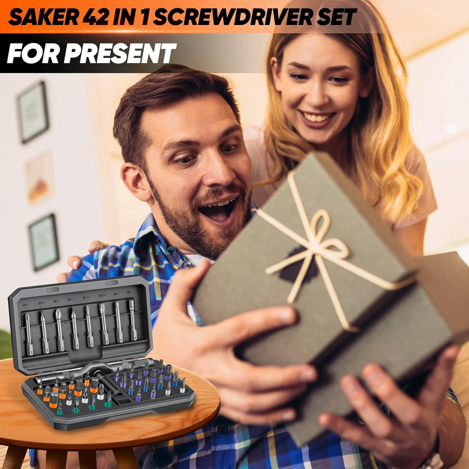 42 in 1 Magnetic Screwdriver Set, with T Handle, DIY Multi Bit Magnetic Drive Set, Versatile Repair Tool for Home Appliances Bicycle Motorcycle