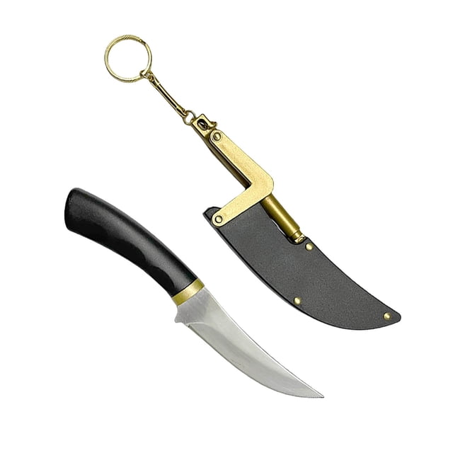 Herramienta compacta para exteriores con empuñadura ergonómica, ideal para acampadas, senderismo y uso diario