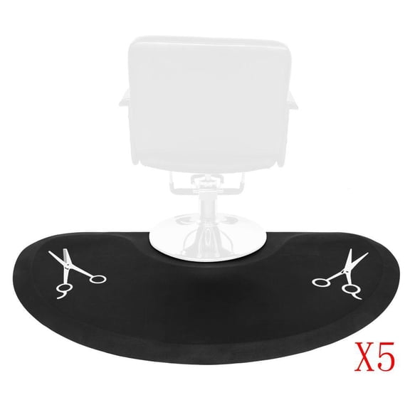 Ktaxon Semi Circle 5'x3' 1/2" Barber Salon Anti Fatigue Floor Mat Beauty Supplier Black