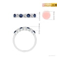 thumbnail image 4 of Angara Natural 0.56 Ct. Blue Sapphire with Diamond Non Eternity Wedding Band in 14K White Gold for Women (Ring Size: 3.5), 4 of 9