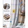 thumbnail image 3 of Watercolor Easter Kitchen Curtains Cute Gnomes Eggs Flowers Colorful Grid Cafe Short Curtains for Bathroom Blackout Window Curtain Small Window Treatment Drapes for Bedroom Living Room 42"x45"x2, 3 of 9
