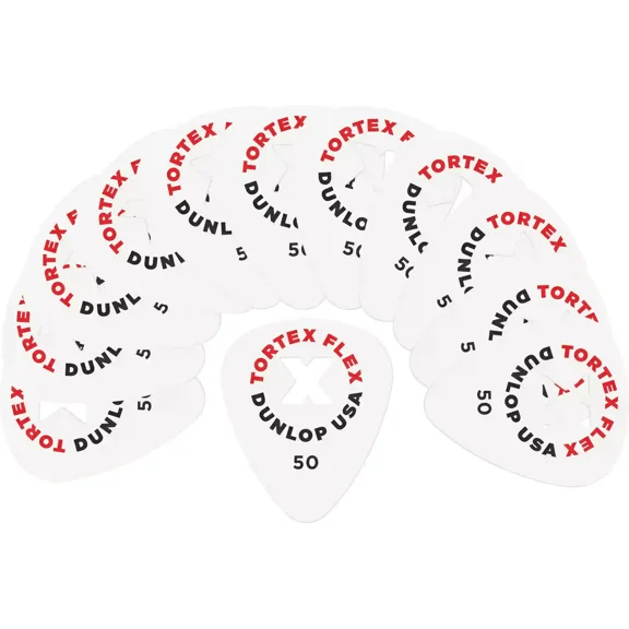 Dunlop Guitar Picks Tortex Flex X Standard 12 Pack .50 MM Light (428XP.50)