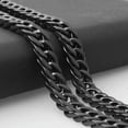 thumbnail image 5 of EOEMY 8mm-19mm Black Plated Men'S 316L Stainless Steel Curb Cuban Link Chain Necklace-Black-8mm-26Inch Or 66Cm, 5 of 6