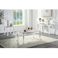 thumbnail image 3 of HomeRoots 486371 24 in. Marble & Polyresin Rectangular End Table, White & Marble, 3 of 6
