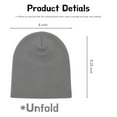 thumbnail image 3 of 2 Pack Beanie Hats for Women & Men, Winter Hat Unisex Knitted Cuffed Plain Skull Caps Charcoal, 3 of 6