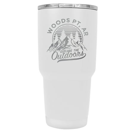 

Woods Pt Arkansas Souvenir Laser Engraved 24 oz Insulated Stainless Steel Tumbler White White.