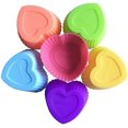 thumbnail image 4 of HSHDLDF 24 Pcs Moules à Cupcakes en Silicone, Moules Doublures Mini Gâteaux Réutilisables Antiadhésifs pour Muffins Beignes, 4 Formes, 4 of 7