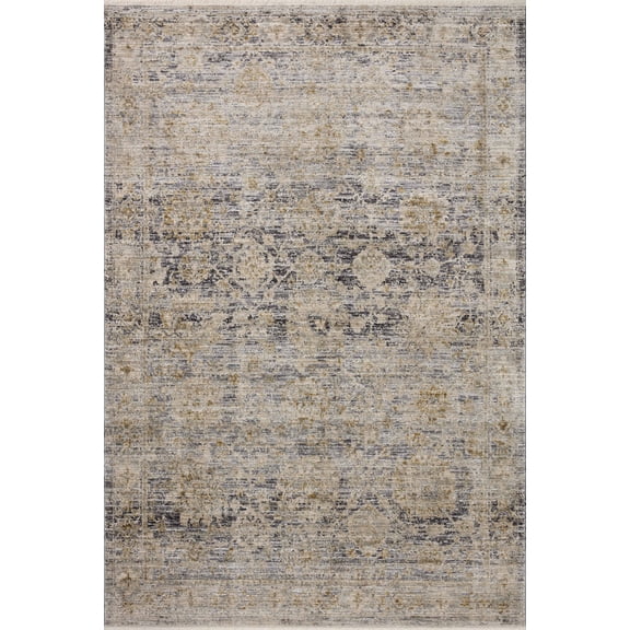 Jean Stoffer x Loloi Katherine Charcoal / Gold 5'-3" x 7'-9" Area Rug