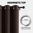 thumbnail image 3 of Brown Blackout Curtains 52 x 72 inch, Thermal Insulated Black Curtains Set of 2, Noise Reduce Room Darkening Drapes for Bedroom, Living Room, Privacy Protection & Energy Save, 3 of 7