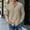 Khaki, variant on Eltusu Men's Cotton Linen Shirts, Long Sleeve Basic Solid Color Stand-Up Collar Casual Button Down Shirts Khaki Size 3XL