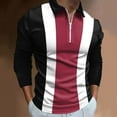 thumbnail image 2 of YDLCAFD Mode Homme Ample Col à Revers Fermeture Éclair Impression Numérique 3D Manches Longues T-Shirt Haut, 2 of 4