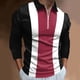 thumbnail image 2 of Playeras De Algodon Para Hombre, Camiseta Informal De Otoño A Cuadros, Camiseta De Manga Larga Con Solapa Y Botones, 2 of 4