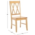 thumbnail image 4 of SAFAVIEH Yana Contemporary Wood Solid Dining Side Chair, Light Oak, 4 of 13