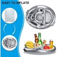 thumbnail image 3 of Portavasos inflable, 2 en 1 Portavasos inflables Bocadillos Portavasos inflable Bandeja inflable Barra flotante Barra de piscina inflable, para piscina Fiesta en la playa JM, 3 of 5